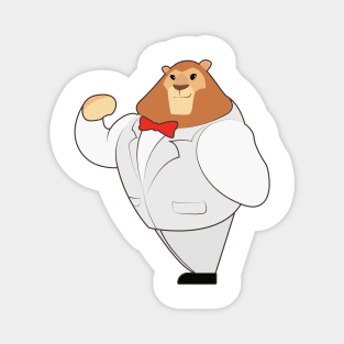 Lion in Suit with Bow tie Magnet