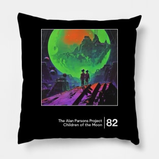 Children of the Moon - Minimalist Graphic Artwork Design Pillow