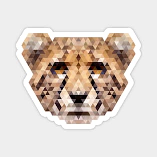 Minimalist Geometric Stylized Animals - Cheetah Magnet