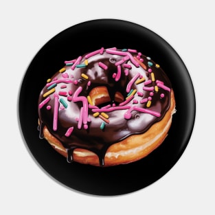 Donut With Sprinkles Art - Donut Pin