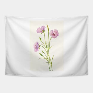 Splendid mariposa lily - Botanical Illustration Tapestry