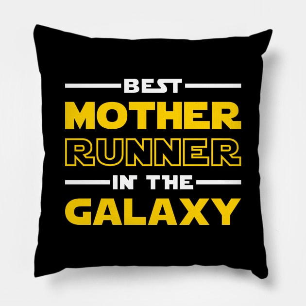 Best Mother Runner In The Galaxy Pillow by brogressproject