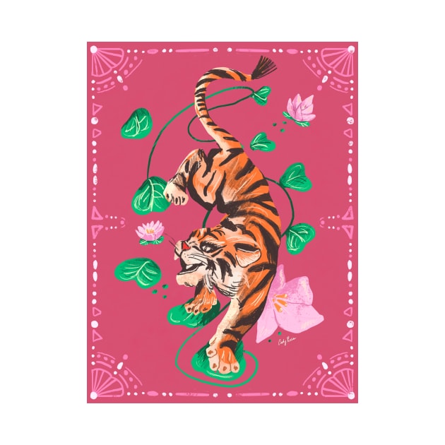 Tiger - Pink by Cindy Rose Studio by cindyrosestudio