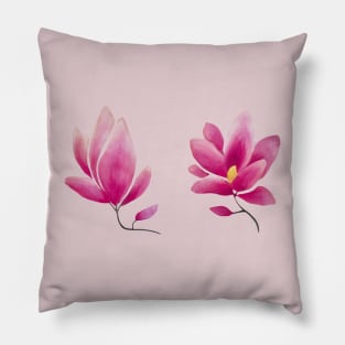 Two magnolia flowers Pillow