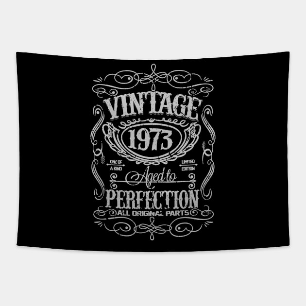 Vintage 1973 47 Years Old Perfectly 47th Birthday Gift Tapestry by semprebummer7