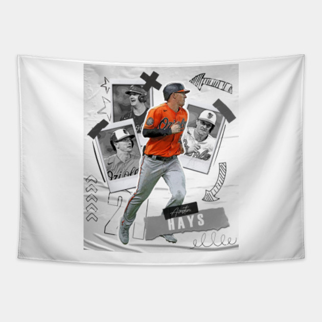 Rinkha Austin Hays Baseball Edit Tapestries Orioles Kids T-Shirt