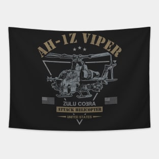 AH-1Z Viper "Zulu Cobra" Attack Helicopter Tapestry