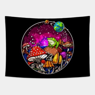 Psychedelic Mushrooms Forest Tapestry