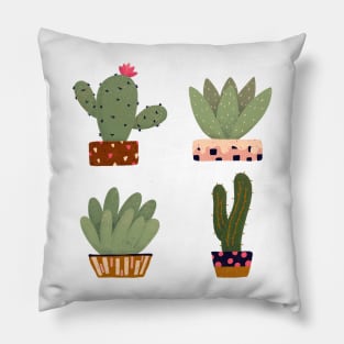 Potted Cactus Pattern Pillow