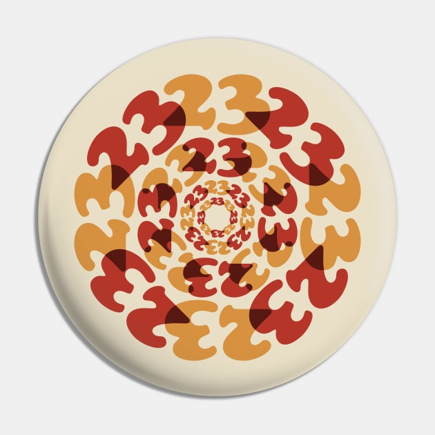 23 Pop Art Mandala Pin by n23tees