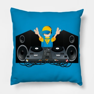 cartoon dj Pillow