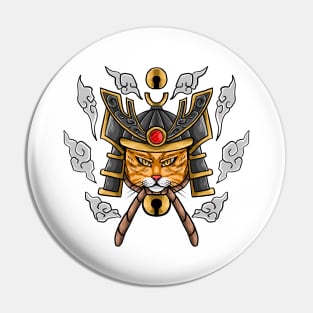 Cat Samurai Pin