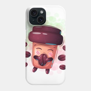 Happy Coffee Cup Design Phone Case