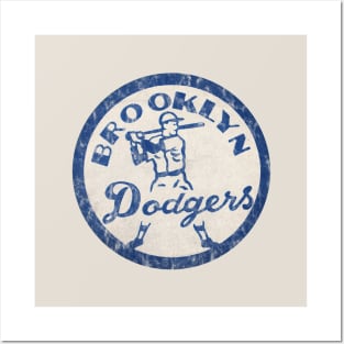 1955 BROOKLYN DODGERS Print Vintage Baseball Poster 