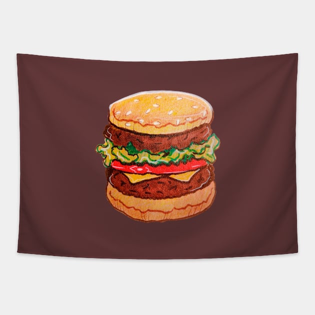 hamburger Tapestry by tetiana12.art