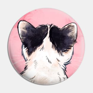Heart Ears Kitty Pin