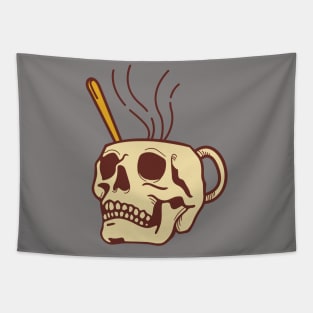 Vintage Skull Cup Tapestry