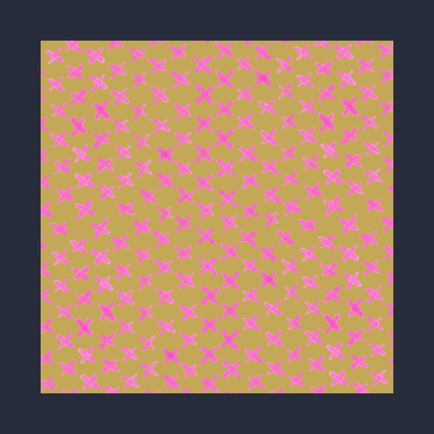 X stitches pattern - pink and orange by wackapacka