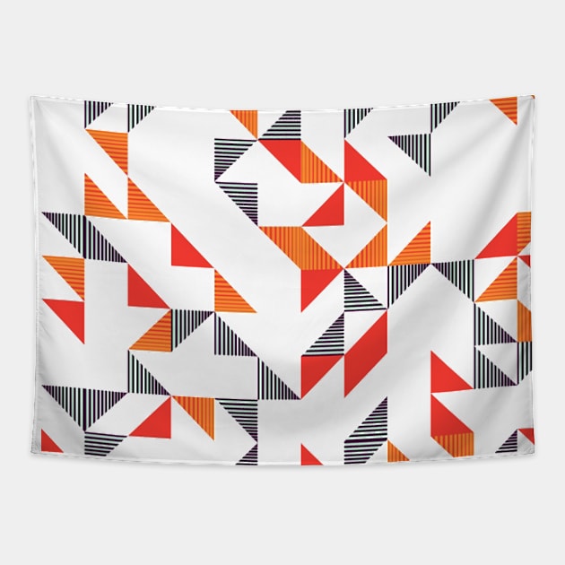 Red Yellow Pattern Tapestry by FredMuhia