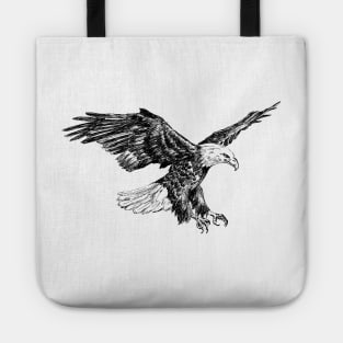 Bald eagle sketch Tote