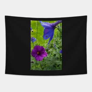 Purple and blue flowers Tapestry