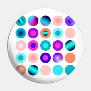 Shiny Holo, iridescent circles Pin