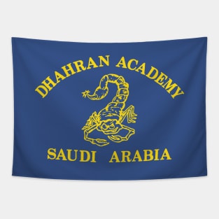 Dhahran Academy scorpion in yellow Tapestry