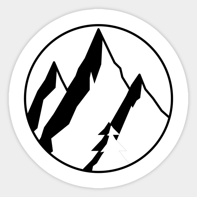 Mountains Tree Mountains Sticker Teepublic