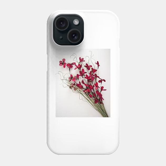 Dainty Red Left Slanted Bouquet Phone Case by KirtTisdale