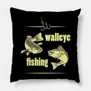 Walleye Fishing TShirt | Pike Perch Gift for Fisherman Pillow