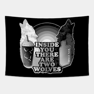 Inside You There Are Two Wolves Tapestry