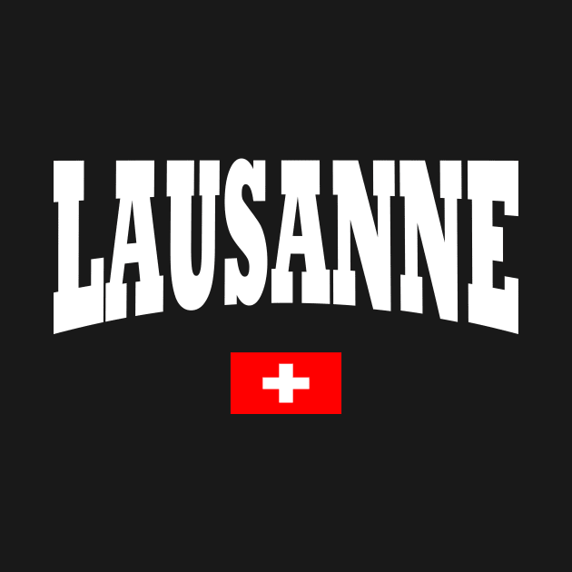 Lausanne with switzerland flag by TTL