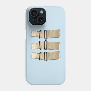 Khaki fastening straps Phone Case