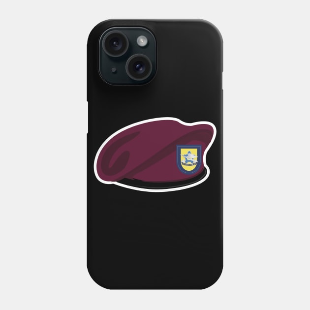 Maroon Beret - Flash - DUI - 173rd Support Battalion wo Txt X 300 Phone Case by twix123844