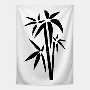 Bamboo minimalist ink style design Tapestry