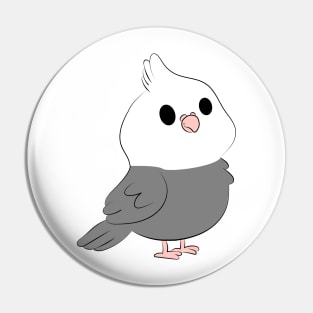 Chubby WhiteFace Cockatiel Pin