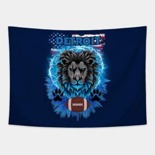 Football Detroit motor kitty Loins USA pride Tapestry