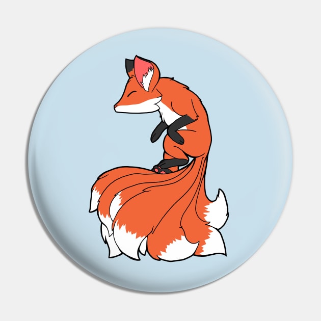 Red Kitsune Pin by Adastumae