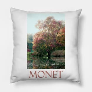 Tree by the Water by Claude Monet Pillow