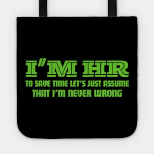 I'm HR Human Resource Tote