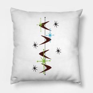 Atomic Age Boomerang Art Pillow