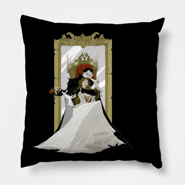 Phantom Throne Pillow by Drea D. Illustrations