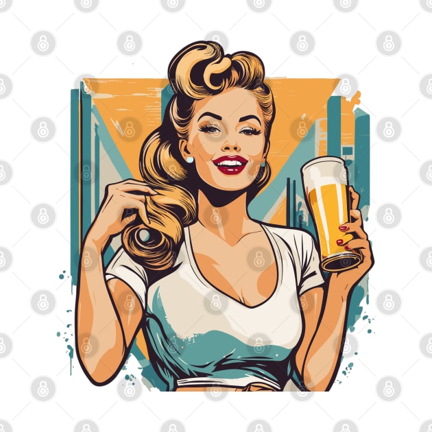 Brew Beer Mistress Lager Lady Pin Up Girl by di-age7