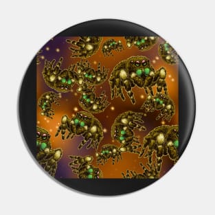 Copper Halloween Space Spider (Bold Jumper) All Over Print Pin