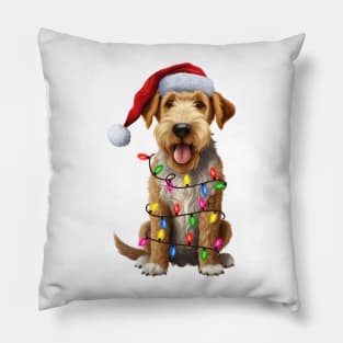 Christmas Airedale Terrier Pillow