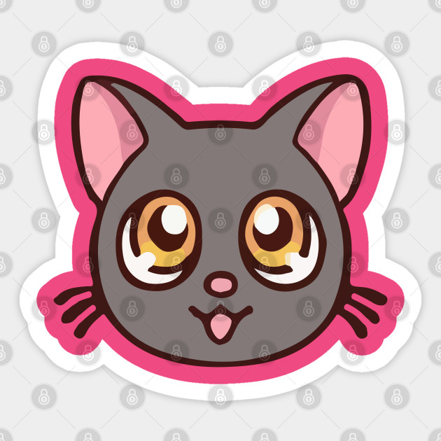 Anime Cat Cute Cats Sticker Teepublic