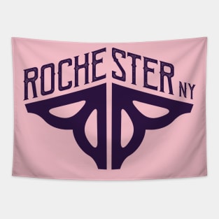 Rochester flower logo - angle Tapestry