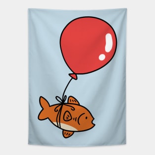 Red Balloon Fish Tapestry