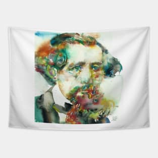 CHARLES DICKENS - watercolor portrait .3 Tapestry