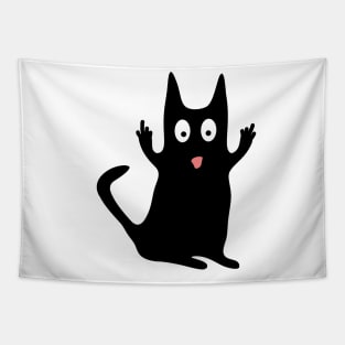 Funny Cat Attitude Gift Tapestry